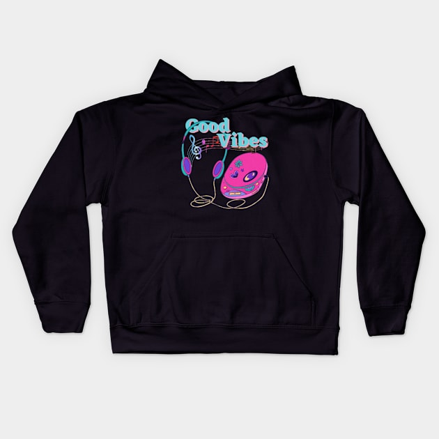 Good Vibes Kids Hoodie by Asterme